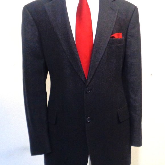 BROOK BROTHERS BLACK LABEL MENS JACKET WOOL & SILK